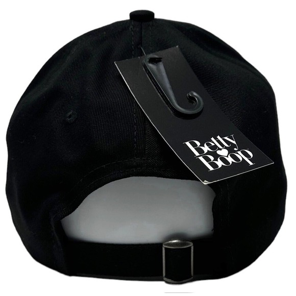 Betty Boop Unisex Officially Licensed Retro Stitch Patch Hat Cap in Black - Picture 4 of 5